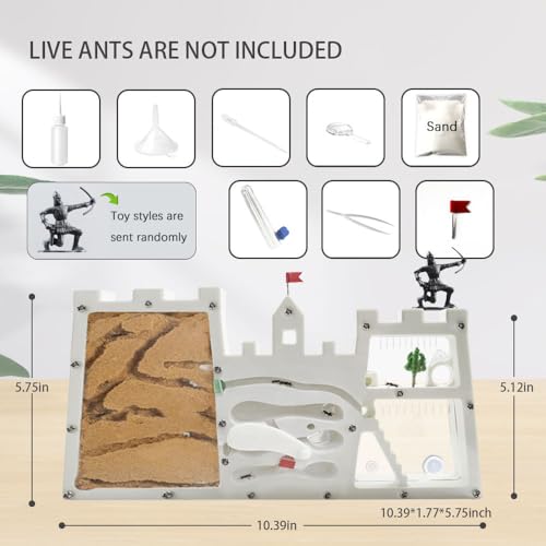 Ant Farm for Kids, Large Ant Farm Castle Kit with Sand and Accessories