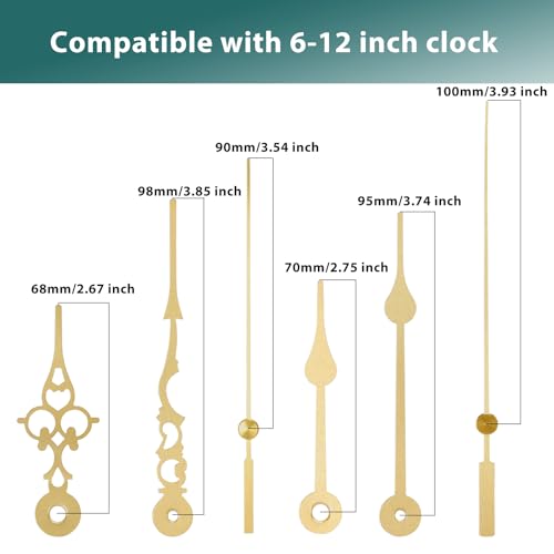 Upgrade Your DIY Clock Project with Long Shaft Silent Clock Mechanisms - Perfect for Thick Panels! Get Inspired and Create a Stylish Timepiece at Home (32mm Shaft, Gold Hands) - color: Gold
