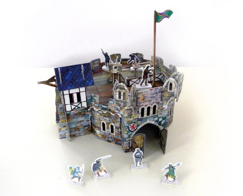 Clever Paper Round Tower with Figures