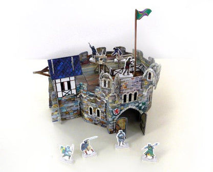 Clever Paper Round Tower with Figures