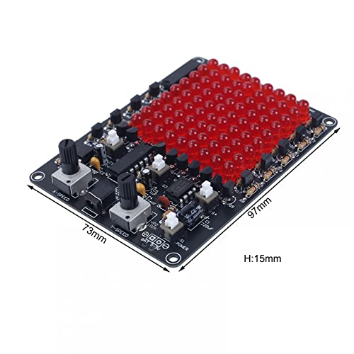 ICSTATION LED Chasing Soldering Project, LED Soldering Learning Kit with Knob Control 81 LEDs Soldering Practice Board for College STEM Electronics Education