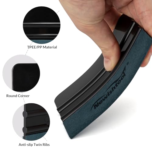 NEWISHTOOL 3 Pcs Vinyl Wrap Squeegee Different Size Felt Squeegee for Vinyl - color: 3 Pcs-black
