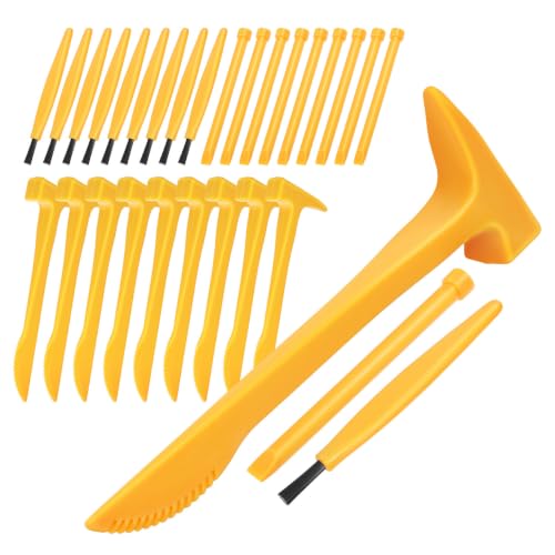 DECHOUS Kids Excavation Tool Kit, Hammer Brush Digging Pick, 3 Piece