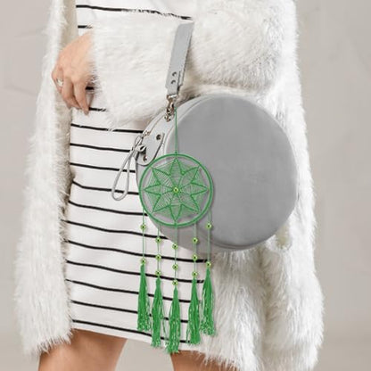 INFUNLY 6 Set Small Dream Catchers Bulk Simple Weaving DIY Mini Dream Catcher Kit Make Your Own Dream Catcher Kit for Adults with Instruction for Bag Pendant Car Mirror Decor Backpack Charm - style: 6pcs weaving