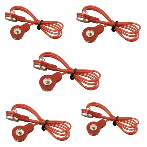 (5 Pack) Replacement for SNAP Circuits 6SCJ2 Replacement Part 18" RED Jumper Wire M-M