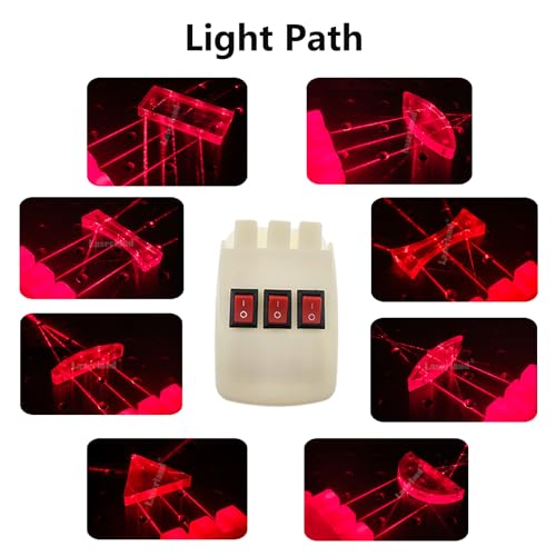 Magnetic Physics Optical Experiment Kit Refraction Reflector Triangular Prism Convex Lens Concave Mirror Linear Light Source