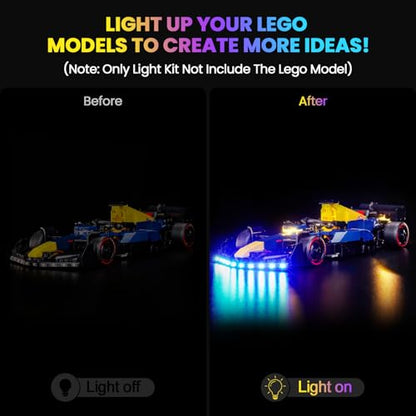 Upgraded Led Light Kit Compatible with LEGO Oracle Red Bull Racing RB20 F1 Race Car Building Set, Lights Decoration Compatible with LEGO 77243 (Model Not Included) - style: Classic Version 77243