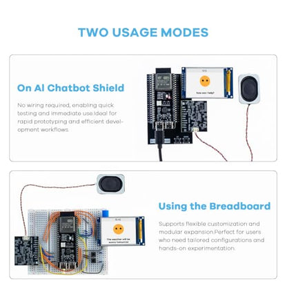 LAFVIN AI Chatbot Kit for ESP32-S3, Preloaded OpenAI & Deepseek Voice Assistant Projects, Voice Wake-up & Real-time Interruption, Suitable for Learning AI and IoT Projects.