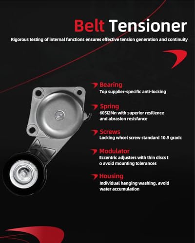 Fordnova Serpentine Belt Drive Kit Tensioner Idler Pulley, OE# 90K-38274A - size: Ford 2005-2014 4.6L 5.4L