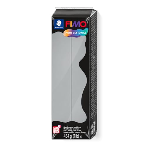 STAEDTLER FIMO Professional 8041-80 Oven-hardenening Modelling Clay 454g, Dolphin Grey - color: Dolphin Grey