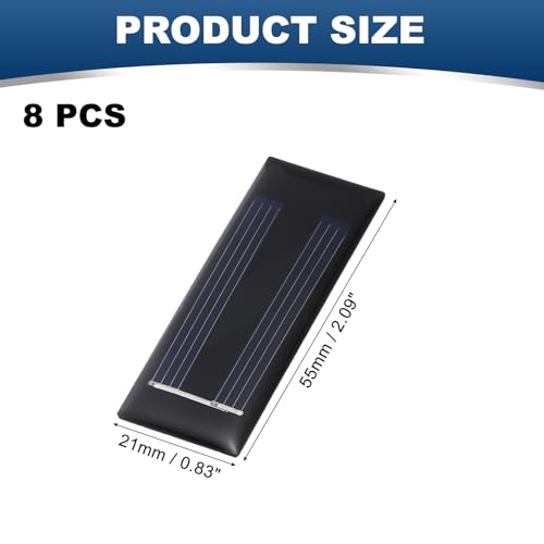 MECCANIXITY 8Pcs 1V 0.05W 50mA Mini Solar Panels, Small Solar Photovoltaic Power Cells Charge DIY Electric Toy Materials Kits - style: 1V 0.05W 0.05A