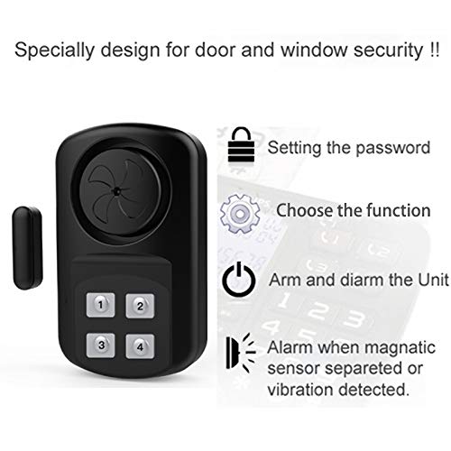 Hendun Pool Gate Alarm Outdoor with Remote, 140Db Waterproof Ip67, 2 Pack - color: 2 pack