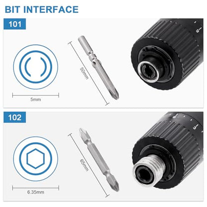 MXBAOHENG Electric Screwdriver Torque Adjustable 5mm Bit AC 110-220V - size: 101