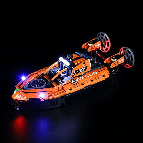 GEAMENT LED Light Kit Compatible with LEGO Rescue Hovercraft - Lighting Set for Technic 42120 Building Model (Model Set Not Included)