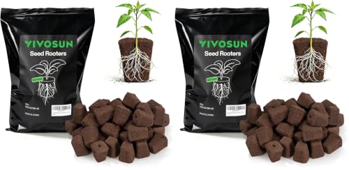 VIVOSUN Seed Rooter, Plant Starter Plugs, 40 Cubes (Pack of 2) - size: 1.53 x 1.02 x 1.97 inches (Pack of 2)