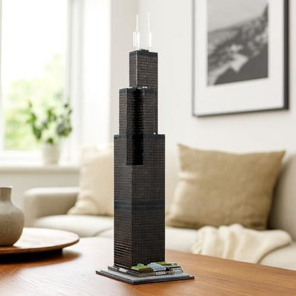 Willis Tower Blocks Set,2847 PCS 1:800 New York Landmark Model for Adults - color: Willis Tower