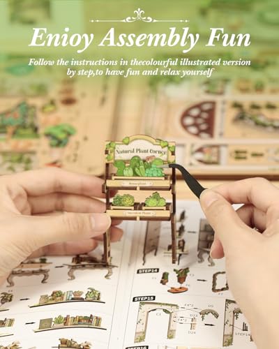 Cutefun Book Nook Kit - DIY Miniature Dollhouse Kit for Adults and Teens - color: Green Life Bookshop