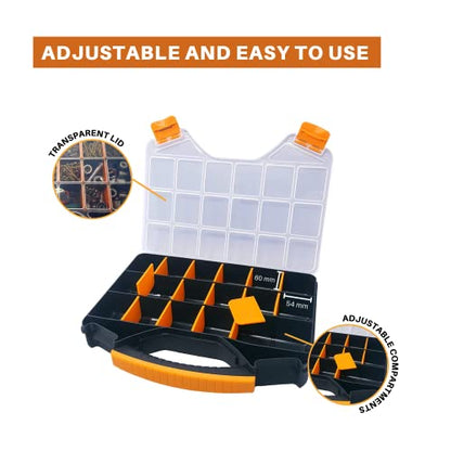 Massca Small Parts Organizer Box, Organize Screw, Hardware Case and Storage