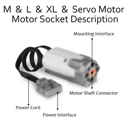 Uncle Brick 12 in 1 Motor Power Function Set,Equipped with Powerful High-Torque High-Speed Motor,Advanced Control Functions,Compatible with Major Brands,Suitable for Building Block Modification