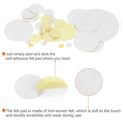 HARFINGTON 50pcs Round Adhesive Felt Circles, 100mm 4" Pre Cut Felt Craft Stickers Non-Woven Mini Felt Fabric Circles for DIY Sewing Handcraft Cut Projects Craft Finishing, White - color: White, size: 100mm (50pcs)