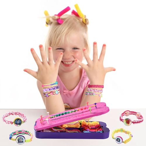 QDGMXIV Bracelet Making Kit for Girl 7 8 9 10 11 12 Year Old, Arts and Crafts Kid Gifts for Birthday