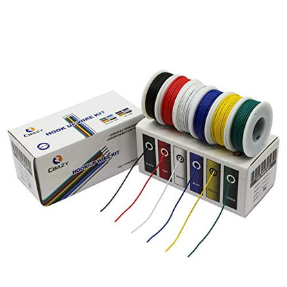 Stranded Wire Kit 22 Gauge 6 Colors 26.2feet Each Electrical Wire 22AWG PVC Wire - size: 22AWG