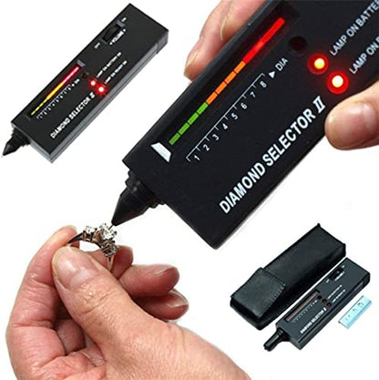 Diamond Tester Pen, High Accuracy Jewelry Diamond Tester＋200g/0.01g Mini Jewelry Scale＋60X Mini LED Magnifying, Professional Diamond Selector for Novice and Expert, Thermal Conductivity Meter - color: Diamond Tester+ Magnifier