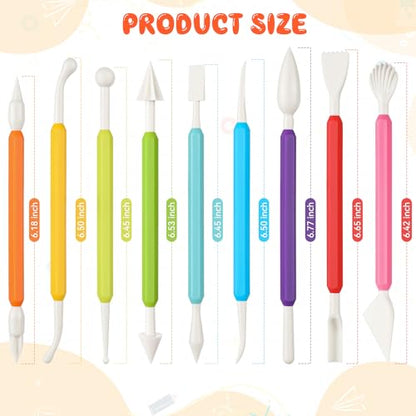 18PCS Clay Sculpting Tools, Double Head Air Dry Clay Carving Tools Kits for Beginners and Adults, Sculpting Tools for Clay Sculpey, Modeling Clay Ideal, Air Dry Clay and Shaping