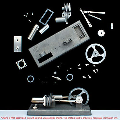 DjuiinoStar Hot Air Stirling Engine Assembly Kit: Spend 30 Minutes to Build Your Own Stirling Engine