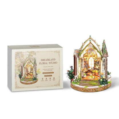 Book Nook Kit DIY Miniature House 3D Wooden Puzzle - Dreamland Floral Studio - color: Dreamland Floral Studio