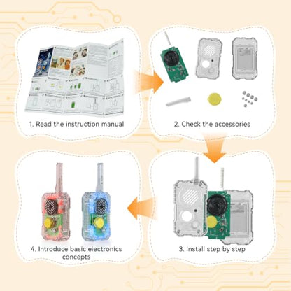 Retevis EZTalk 80 Walkie Talkies for Kids, Science Kits for Kids Age 8-12