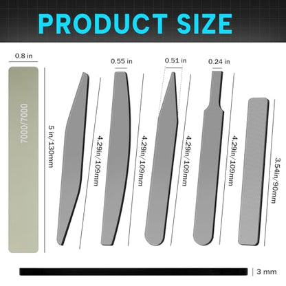 Honoson 25 Pack Hobby Model Polishing Hand Files Tool Set 5 Pcs Glass Polishing Files and 20 Pcs Sanding Sticks Metal and Wood Sanding Tool for Model Craft(Low Grits Rating,Classic Style) - style: Classic Style