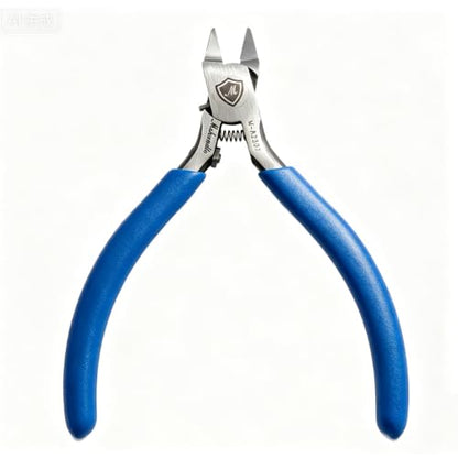 Model Nippers for Beginners, 4.5" Single Blade Flush Cutter for Gunpla Gundam, Ultra-Thin Single-Edge CR-V Steel Sprue Cutter, Non-Slip Grip Hobby Clippers for Plastic Model Kits