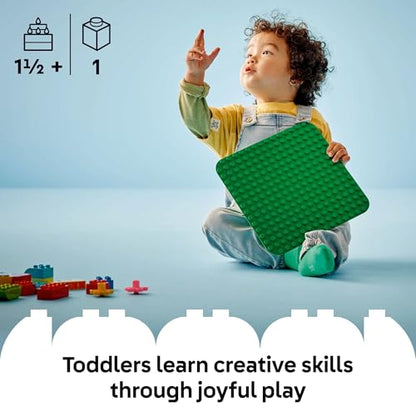 LEGO DUPLO Green Building Plate - Learning and Educational Building Toy for Toddlers, Preschool, Boys and Girls, Ages 1.5+ - Gift Ideas for Birthdays - 10460