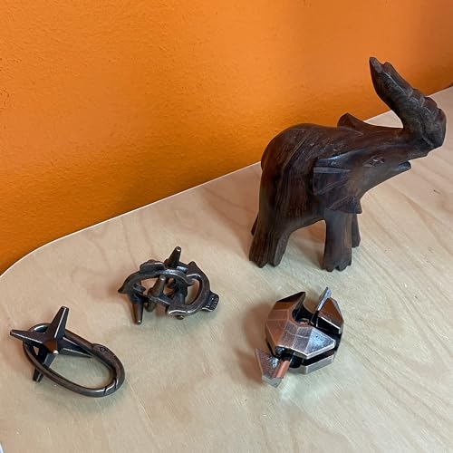 True Genius: Viking Forge - 3 Cast Metal Brainteaser Puzzles, Disentanglement Puzzle, Difficulty Level 3-5, Project Genius, Ages 8+