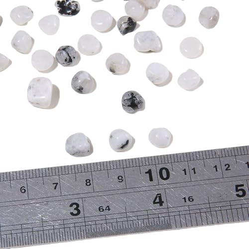 BEADIA Natural Irregular Freeform White Spectrolite Stone Beads for DIY Jewelry Making 5-8mm 38cm - color: White Spectrolite