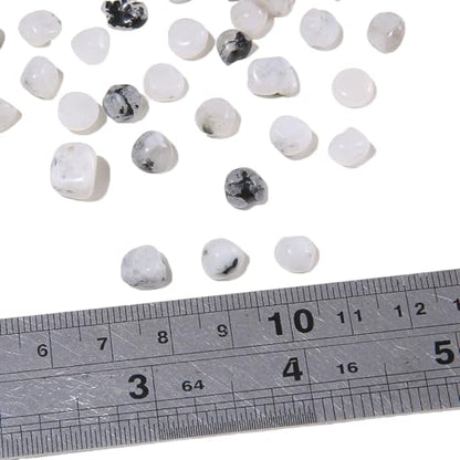 BEADIA Natural Irregular Freeform White Spectrolite Stone Beads for DIY Jewelry Making 5-8mm 38cm - color: White Spectrolite