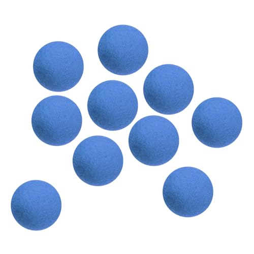 PATIKIL Wool Felt Balls Beads Wool Felting Pom 3.1cm 31mm Light Blue for Home Crafts Handcrafts Project DIY Pack of 10 - color: Light Blue