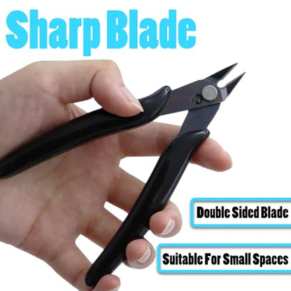 Model Tools Kit for 3D Metal Earth Puzzle Cutter,3pcs Professional Cone Shape Bending Assist Tools Clipper & Needle Nose Pliers & Straight-Head Tweezer for Cutting DIY Building Metal Jigsaw Assembling