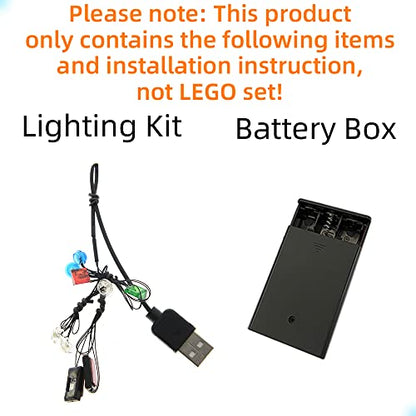 GEAMENT LED Light Kit Compatible with LEGO Rescue Hovercraft - Lighting Set for Technic 42120 Building Model (Model Set Not Included)