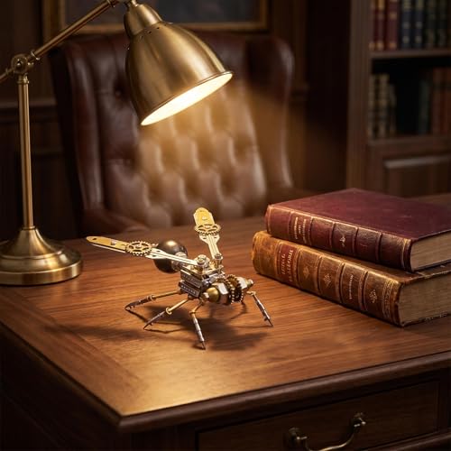 3D Metal Puzzles for Adults Teens-150+Pcs-Mechanical Wasp Bee Insect Models-3 Hours to Build-Ideal for Birthday Gifts and Decorations(Mechanical Wasp) - style: Mechanical Wasp