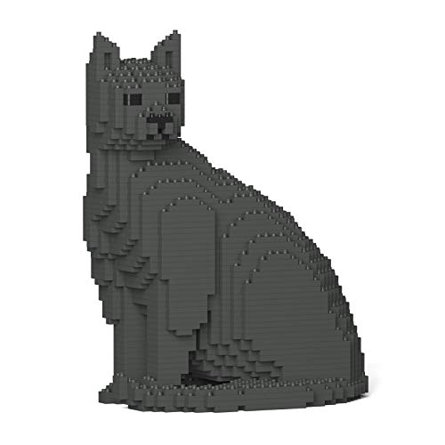 JEKCA Cat 06S-M03 | Gray Cat Plastic Building Blocks | Age 14+ - color: Grey