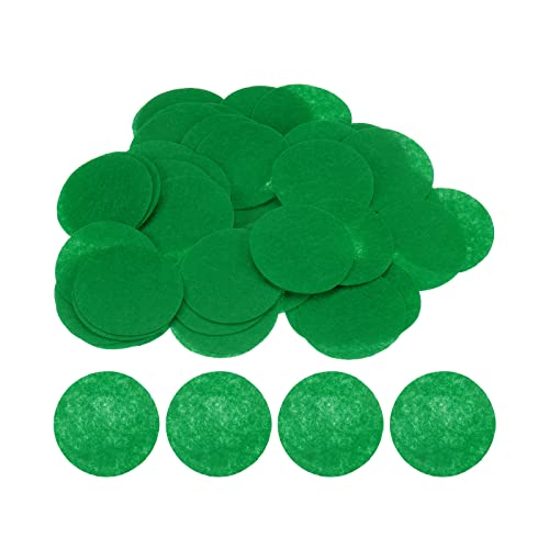 HARFINGTON 100pcs Round Felt Circles, 50mm 2" Pre Cut Felt Craft Pads Non-Woven Mini Felt Fabric Circles for DIY Sewing Handcraft Cut Projects Craft Finishing, Green - color: Green, size: 50mm
