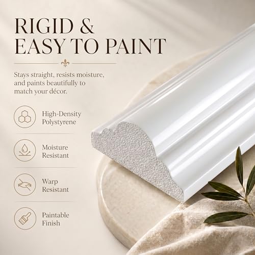 Pre-Cut Wall Molding Kit: Ready to Assemble Paintable Wainscoting Panels