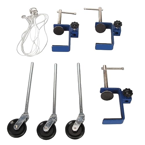 Rod and Pulley Kit, Metal Bench Clamp, Physics Teaching Laboratory Table Mounting Clamp, for Laboratory School Testing Institution