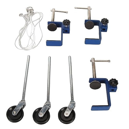 Rod and Pulley Kit, Metal Bench Clamp, Physics Teaching Laboratory Table Mounting Clamp, for Laboratory School Testing Institution