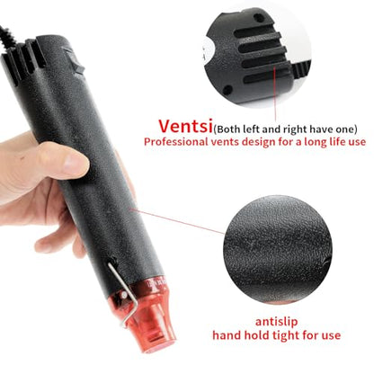 Heat Gun 300W, Handed Hot Air Gun for Crafting and DIY (Black) - color: Black