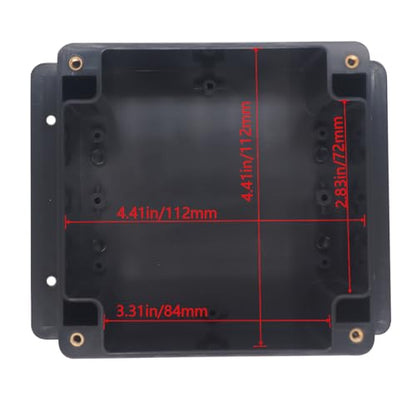 Junction Box IP65 Waterproof ABS Plastic Electrical Project Case Power Junction Boxes, Project Box with Fixed Ear Black 4.72x4.72x2.95 inch (120x120x75mm) - color: Fixed Ear Design, size: 4.72"x4.72"x2.95"