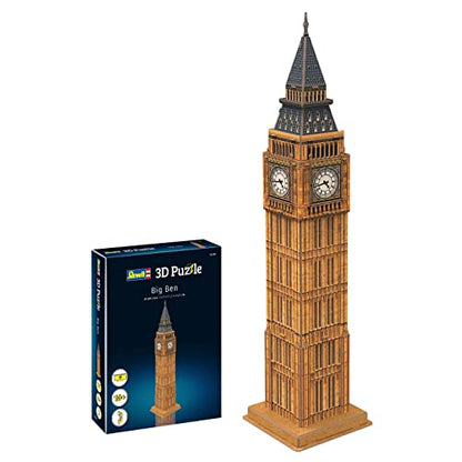Revell Big Ben London 3D Puzzle Building Crafts for Adults and Kids Ages 10 Years and up - 44 Pieces