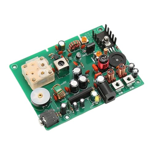 AM Transmitter Kit,Radio Medium Transmitter Adjustable 530‑1600KHZ DIY for School Experiment, 20‑500 MW, 2‑5m Antenna, 3.5mm Sound Input, PCB Material